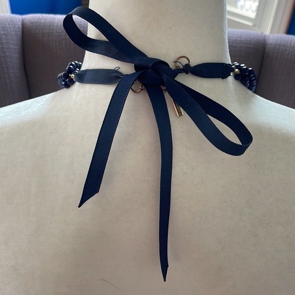 Navy Blue Beaded Necklace - Picture 3 of 3